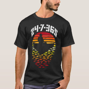 T-shirt Papa Pêcheur 247365 Bateau de Pêche Drôle Vintage