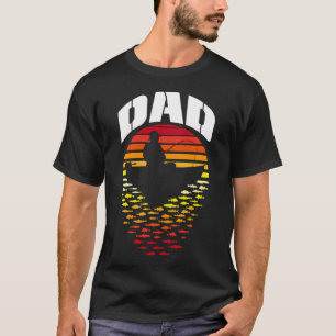 T-shirt Papa pêcheur Bateau de pêche Drôle Vintage Rétro S