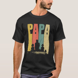 T-shirt Papa Pêcheur De Pêche Drôle De Pêcheur Vintgae Fêt