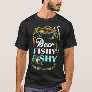 T-shirt Papa Pêcheur pour Hommes Bière Poisson Pêche
