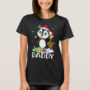 T-shirt Papa Penguins Père Noël Chapeau Noël Correspondant