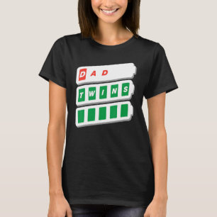 T-shirt Papa Père Homme Grand-père Amusant Faible Batterie