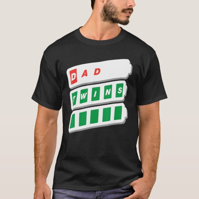 T-shirt Papa Père Homme Grand-père Amusant Faible Batterie (Devant)