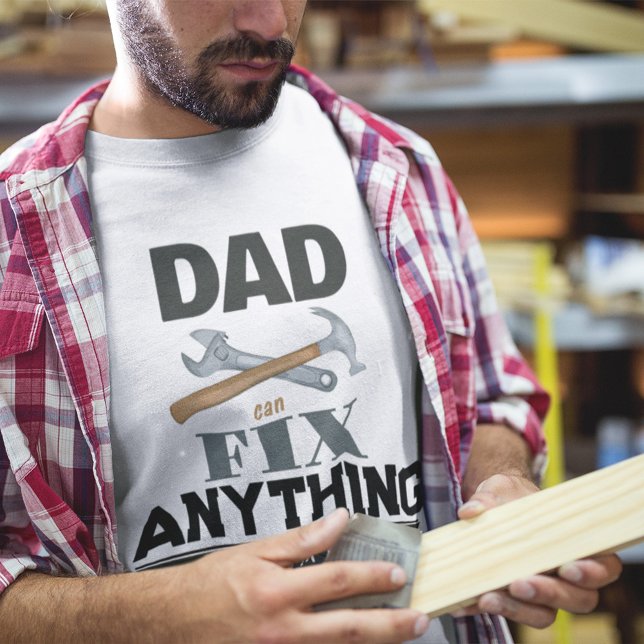 T-shirt Papa personnalisé peut réparer tout (Créateur téléchargé)
