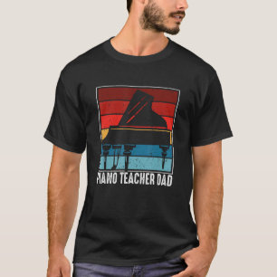 T-shirt Papa Piano Pianiste Homme au Piano Musicien Clavie