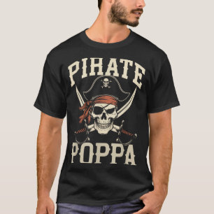 T-shirt Papa Pirate Capitaine Drôle Correspondant Hallowee