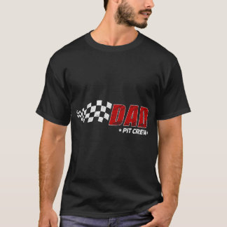 T-shirt Papa Pit Crew Course Voiture Anniversaire Famille 