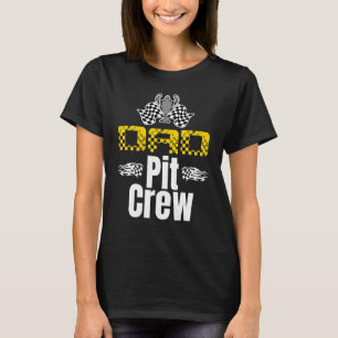 T-shirt Papa Pit Crew Racing Voiture Famille Anniversaire