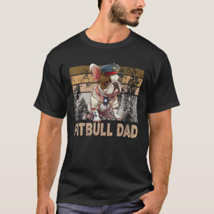 T-shirt Papa Pitbull Anglais Cool Propriétaire de Pitbull