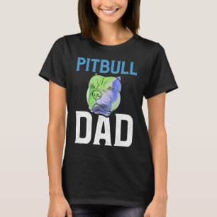 T-shirt Papa Pitbull dos à l'arrière cool chien et proprié