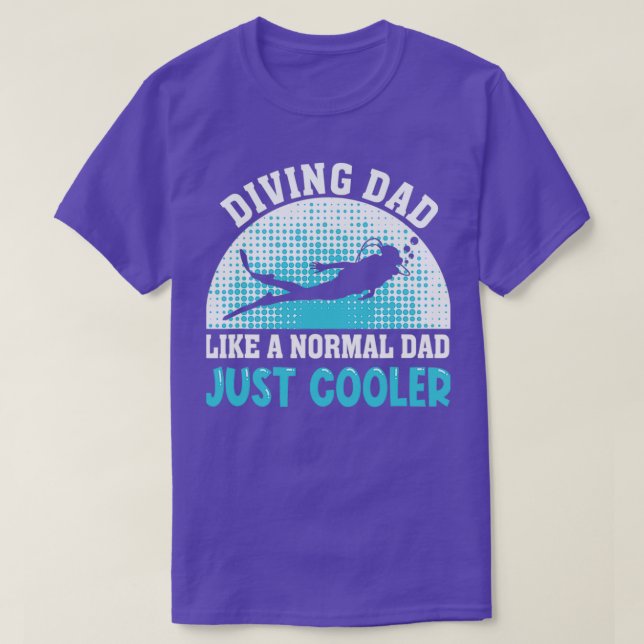 T-shirt Papa plongeur juste glacière (Design devant)