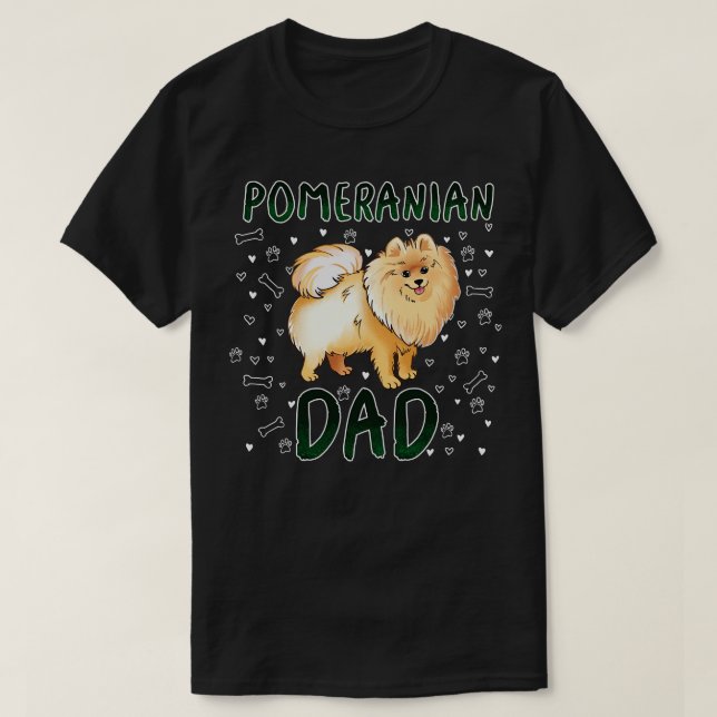 T-shirt Papa Pomeranien (Design devant)