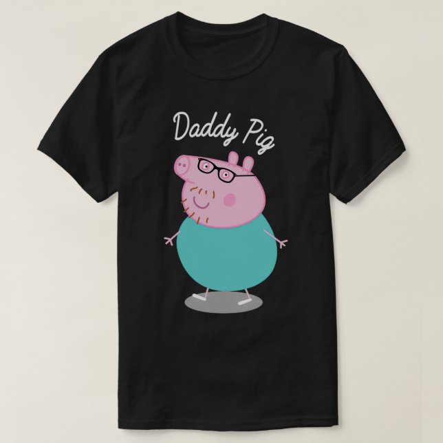 T-shirt papa porc Funny porc (Design devant)