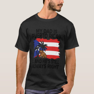 T-shirt Papa Portoricain Drôle Boricua Fierté Drapeau et C