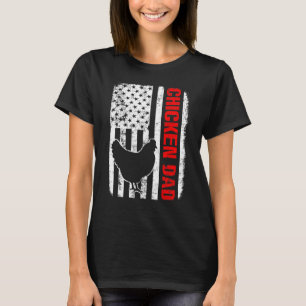 T-shirt Papa Poule Drapeau Américain