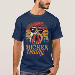 T-shirt Papa Poule Éleveur de Volailles Vintage Drôle Fête