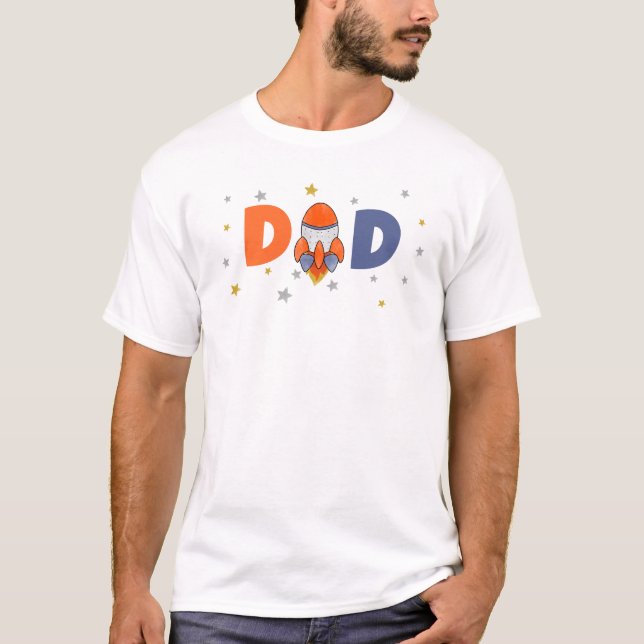 T-shirt Papa premier voyage autour du Soleil Espace 1er an (Devant)