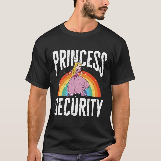 T-shirt Papa Princesse Sécurité (Devant)