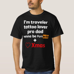 T-shirt Papa pro Voyageur Amateur de Tatouages acteur Drô