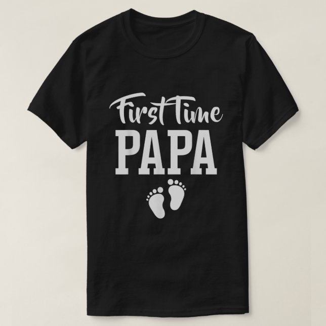 T-shirt Papa promu pour la première fois à Papa (Design devant)