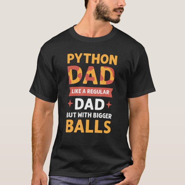T-shirt Papa Python. Herpétologistes. Banane royale Python (Devant)