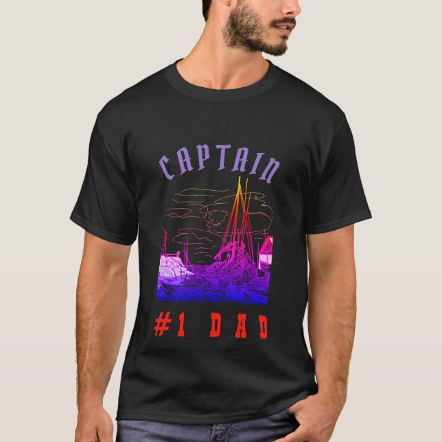T-shirt Papa Rad Modern Papa Père Capitpère Noir (Devant)