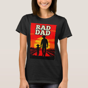 T-shirt Papa radical père et fils agriculteur western sole