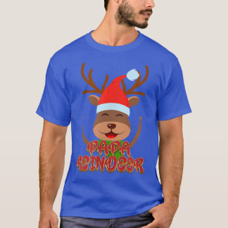 T-shirt Papa Reindeer Correspondant Famille Groupe Noël