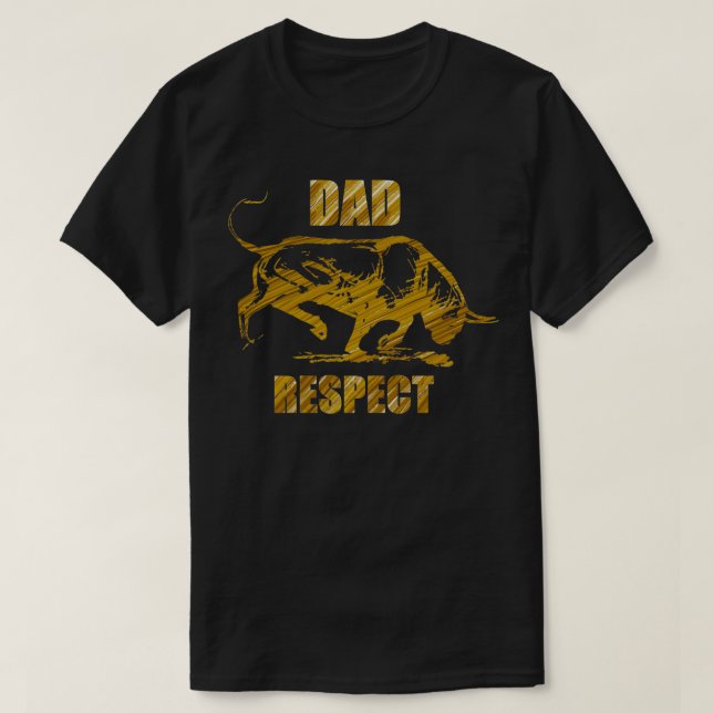 T-shirt Papa Respect Bull Design (Design devant)