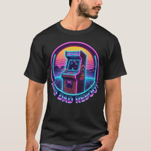 T-shirt Papa Retro Arcade "Reboot Dad" Synthwave des année
