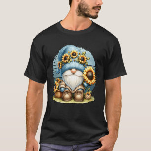 T-shirt Papa Rétro Gnome Tournesol Graphique Pour Hommes J