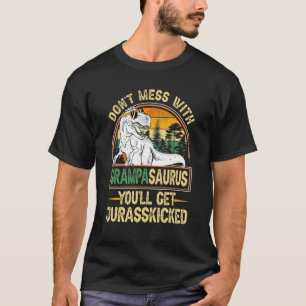 T-shirt Papa Rex Saurus Fête des Pères Noël Vintage Homme