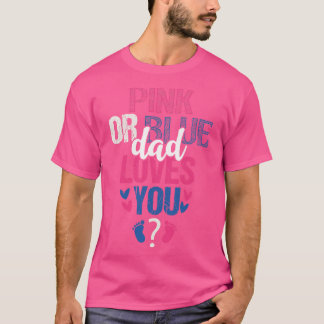 T-shirt Papa rose ou bleu t'aime