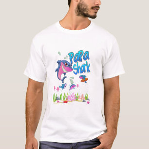 T-SHIRT PAPA SHARK HAPPY FAHTERS DAME