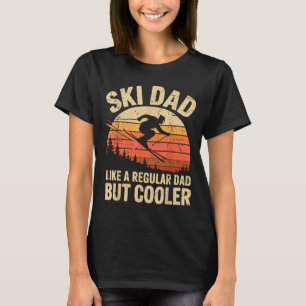 T-shirt Papa ski rétro plus cool humour ski sport d'hiver