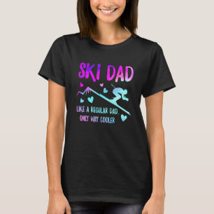 T-shirt Papa Skiant Papa Skieur Papa Cool en Snowboard