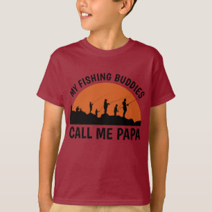 T-shirt papa & son Fishing Buddy, Fath personnalis