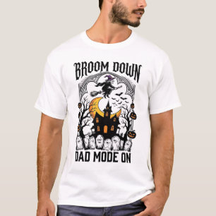T-shirt Papa sorcière balai d'Halloween cassé Graphique vi