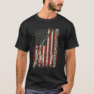 T-shirt Papa super cool homme Tige de pêche Drapeau améric