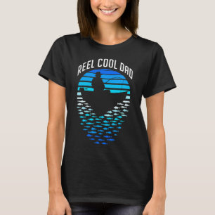 T-shirt Papa super cool pêche Rétro Sunset Drôle Pêcheur