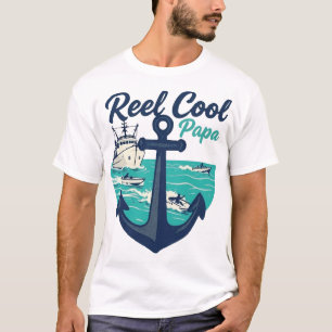 T-shirt Papa Super Pêcheur - Conception de bateau et de pê