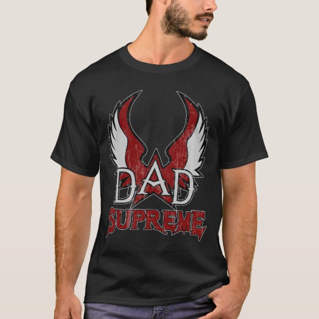 T-shirt Papa Suprême (rouge) (Devant)