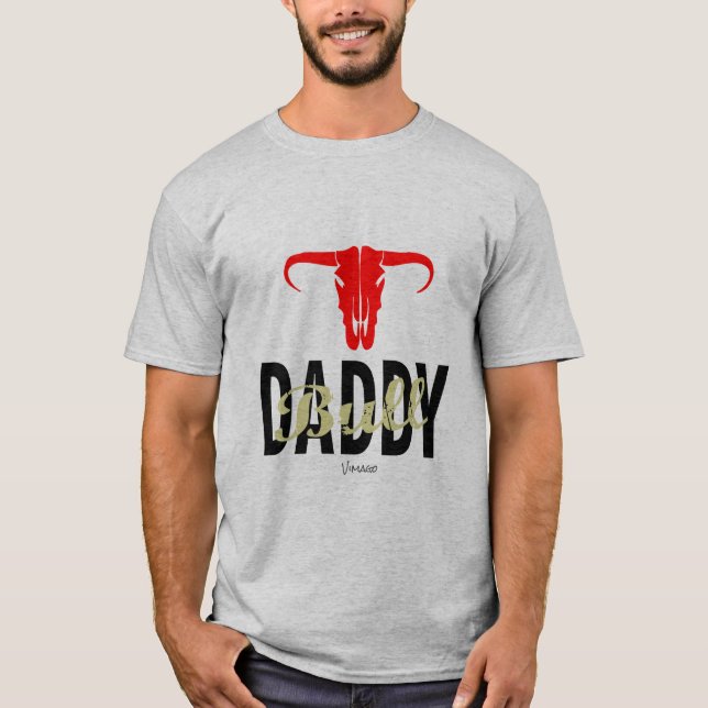 T-shirt Papa Taureau par VIMAGO (Devant)