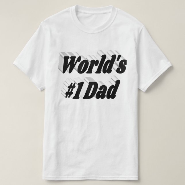 T-shirt Papa, texte noir (Design devant)