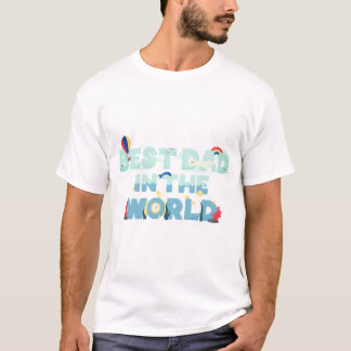 T-shirt Papa thème voyage mignon