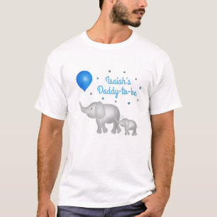 T-shirt Papa to Be Elephant Thème Baby Boy Baby shower