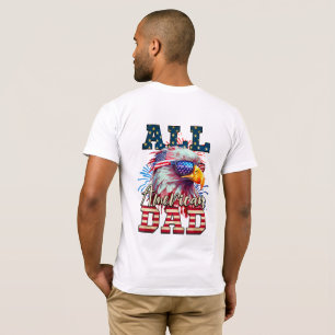 T-shirt Papa tout américain patriotique 1776-2026