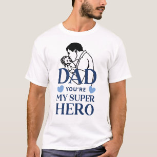 T-shirt Papa tu es mon super-héros