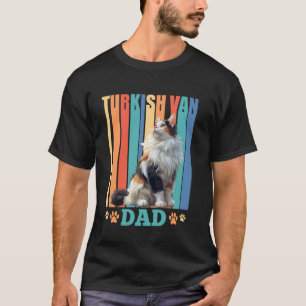 T-shirt Papa TURC VAN Papa Chat Turkish Van Cat Vintage