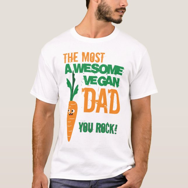 T-SHIRT PAPA VÉGÉTALIEN (Devant)